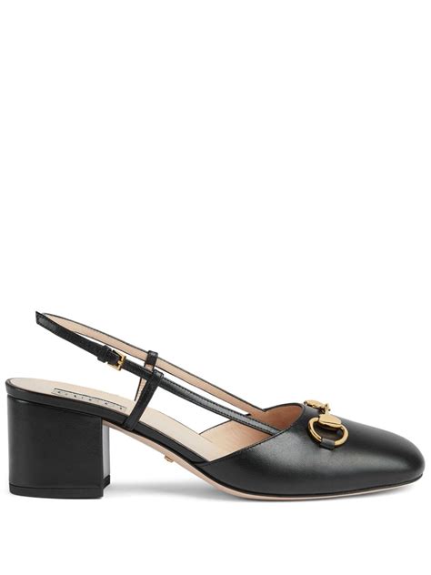 gucci gold slingbacks|Gucci slingback horsebit.